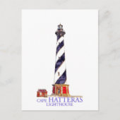 Waterverf Illustratie Cape Hatteras Vuurtoren Briefkaart (Voorkant)