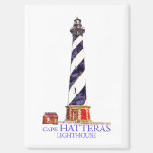 Waterverf Illustratie Cape Hatteras Vuurtoren Magneet (Voorkant)