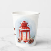 waterverf illustratie "Happy Winter" Papieren Bekers (Achterkant)