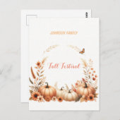 Waterverf illustratie Herfst Festival Briefkaart (Voorkant / Achterkant)