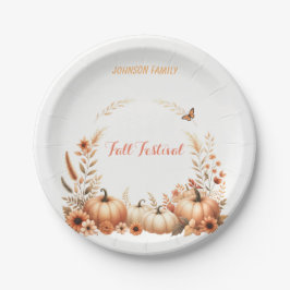 Waterverf illustratie Herfst Festival Papieren Bordje