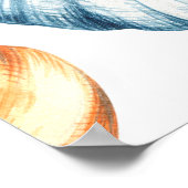 Waterverf illustratie met pompoenen. Naadloze pa Poster (Hoek)