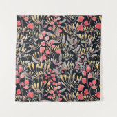 waterverf illustratie naadloze patroonbloemen m wandkleed (Voorkant)