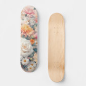Waterverf Illustratie rustiek  elegant Persoonlijk Skateboard (Voorkant)