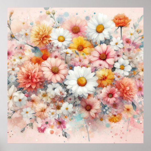 Waterverf Illustratie rustiek  elegant Poster (Voorkant)