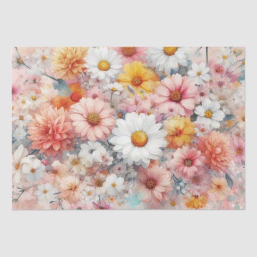 Waterverf Illustratie rustiek  elegant Tissuepapier (Voorkant)