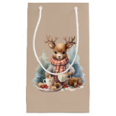 Waterverf illustratie rustiek ontwerp geschenktas klein cadeauzakje (Voorkant)