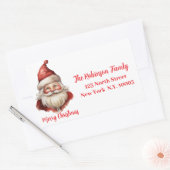 Waterverf illustratie Sinterklaas Rechthoekige Sticker (Envelop)