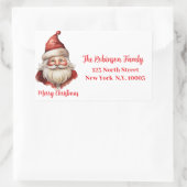 Waterverf illustratie Sinterklaas Rechthoekige Sticker (Tas)