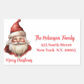 Waterverf illustratie Sinterklaas Rechthoekige Sticker (Voorkant)