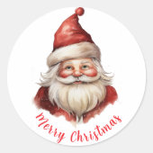 Waterverf illustratie Sinterklaas Ronde Sticker (Voorkant)