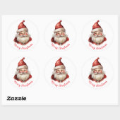 Waterverf illustratie Sinterklaas Ronde Sticker (Vel)
