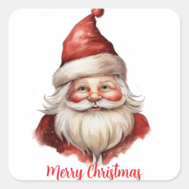 Waterverf illustratie Sinterklaas Vierkante Sticker