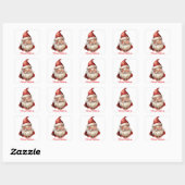 Waterverf illustratie Sinterklaas Vierkante Sticker (Vel)