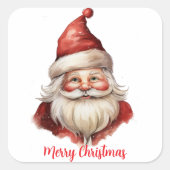 Waterverf illustratie Sinterklaas Vierkante Sticker (Voorkant)