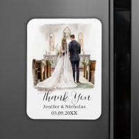 Waterverf Illustratie Trouwbedankkaart