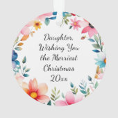 Waterverf illustratie van Birdhouse Christmas Ornament (achterkant)