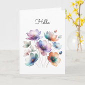 Waterverf Illustratie van  Bloemen Boeket Kaart (Gele Bloem)