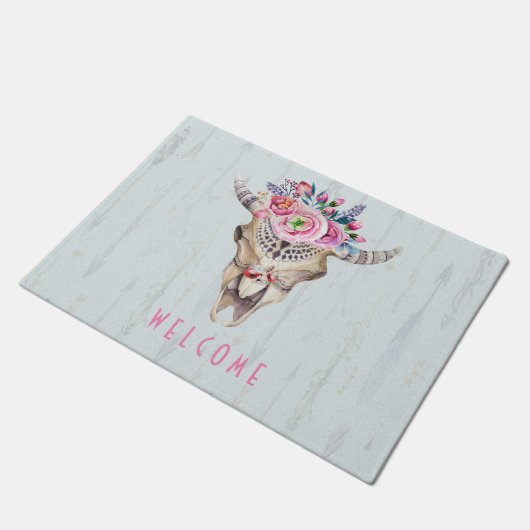 Waterverf illustratie van de Bull Deurmat (Schuin)