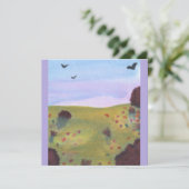 Waterverf Illustratie van de weiden Kaart (Staand voorkant)