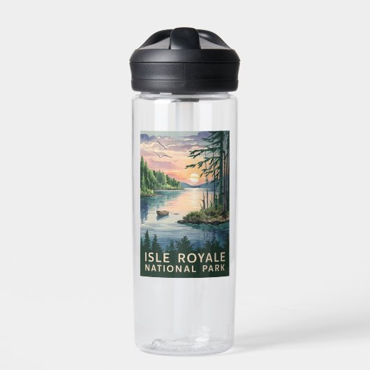 Waterverf Illustratie van Isle Royale Waterfles (Voorkant)