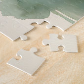 Waterverf illustratie van mama en Baby olifant Legpuzzel (Zijkant)