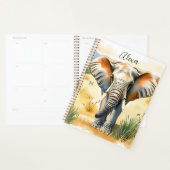 Waterverf illustratie van mama en Baby olifant Planner (Display)
