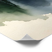 Waterverf illustratie van mama en Baby olifant Poster (Hoek)