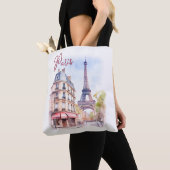 Waterverf Illustratie van Paris Eiffeltoren Tote Bag (Dichtbij)