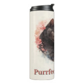 Waterverf illustratie van Two Cats Nuzzling Thermosbeker (Gedraaid links)