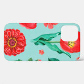 Waterverf illustraties van rode bloemen. Naadloos Case-Mate iPhone Case (Achterkant (horizontaal))