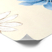 Waterverf illustraties van wilde bloemen. Naadloos Poster (Hoek)