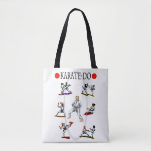 waterverf illustreert de diversiteit van karate do tote bag