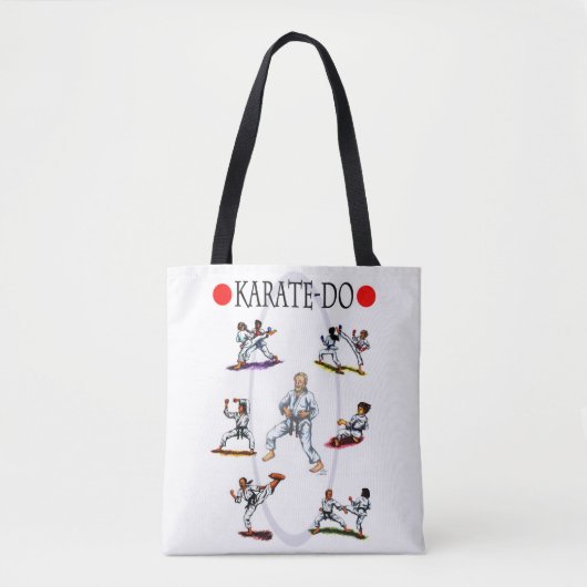 waterverf illustreert de diversiteit van karate do tote bag (Voorkant)
