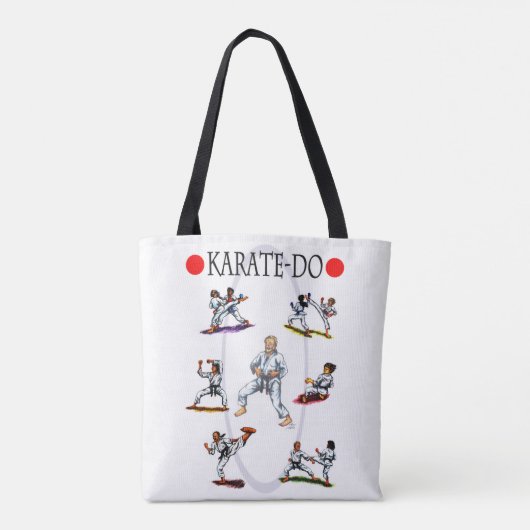 waterverf illustreert de diversiteit van karate do tote bag (Achterkant)