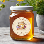 Waterverf imker Honeycomb Ronde Sticker