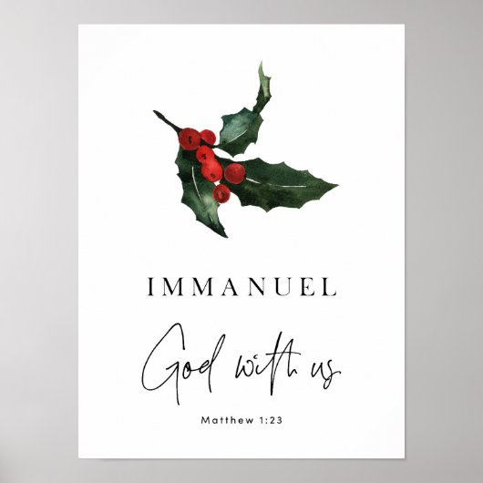 Waterverf Immanuël met ons poster (Voorkant)