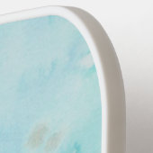 Waterverf in aquablue met gouden sterren pickleball paddle (Links Detail)