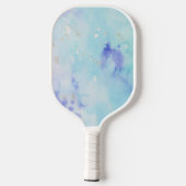 Waterverf in aquablue met gouden sterren pickleball paddle (Achterkant)