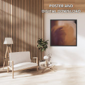 Waterverf in bruine tinten voor rustieke decor Pos Poster