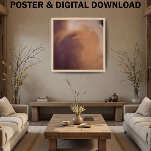 Waterverf in bruine tinten voor rustieke decor Pos Poster