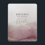 Waterverf in Cranberry zal je bruidsmeisje zijn Kaart<br><div class="desc">Awash Elegante Waterverf in Cranberry met faux Gold Foil Script en details Wedding Will you be my Bridesmaid cards With trendy Hand Lettered Script font! ~ Controleer mijn winkel om het hele bruiloft collectie te zien met dit ontwerp!</div>