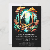 Waterverf In de Bossen Kinderen Verjaardag Kaart (Voorkant)