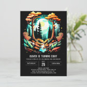 Waterverf In de Bossen Kinderen Verjaardag Kaart (Staand voorkant)