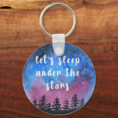 Waterverf in de buitenlucht Night Sky Sleutelhanger (Voorkant)