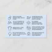 Waterverf in de lente Wassen Nazorg Visitekaartje (Achterkant)