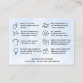 Waterverf in de lente Wassen Nazorg Visitekaartje (Achterkant)