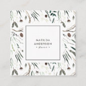 Waterverf in de mond, modern elegant, stijlvol squ vierkante visitekaartje (Voorkant)