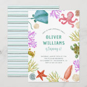 Waterverf in de Zee Kaart (Voorkant / Achterkant)