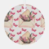 Waterverf in enveloppen: naadloos motief glas ornament (Achterkant)